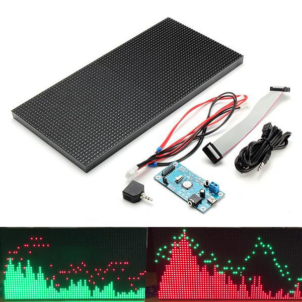 LED Music Spectrum Display Screen 6 Modes MS3264 DIY 12*6inch LED Audio Spectrum Screen Kit